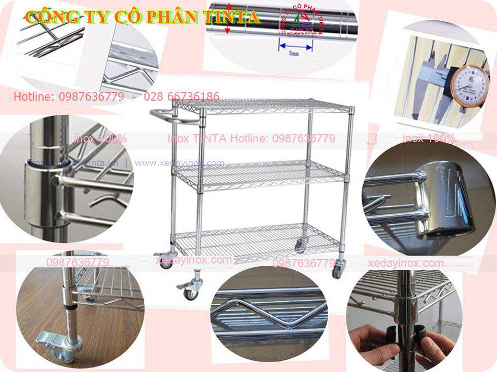 Kệ được làm từ chất liệu inox cao cấp